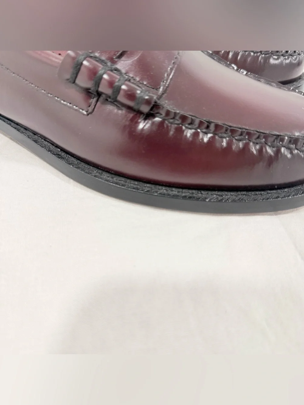 G. H. BASS Men's Larson Wine Weejuns Leather Penny Loafer Slip On Sz 7 D